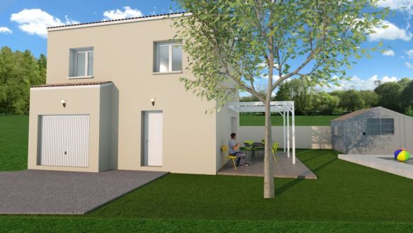 maison de 85m² avec garage au rdc une belle pièce de vie de 37m² avec cellier cuisine ouverte à l'étage 3 chambre salle de bain équipée bac à douche extra plat meuble double vasque faïence carrelage dans toutes les pièces sur un terrain de 600m à gardanne