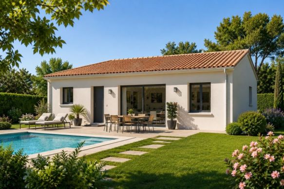 Maison neuve de plain-pied 86 m² avec terrain viabilisé de 467 m² à Carpentras (84200) – 3 chambres, proche écoles et commodités