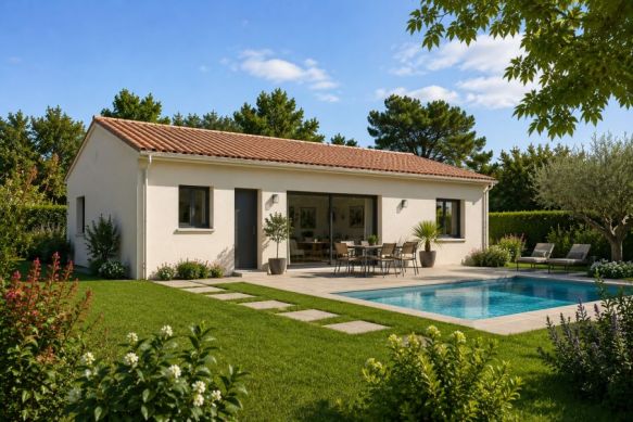 Maison neuve 3 chambres à Mouriès sur terrain de 450 m² proche écoles et commodités