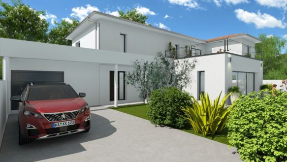 sur une belle parcelle a Canet votre maison contemporaine