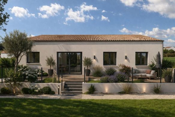 Maison neuve 82 m² avec terrain viabilisé 310 m² à Saint-Privat-des-Vieux 3 chambres garage proche écoles et commodités