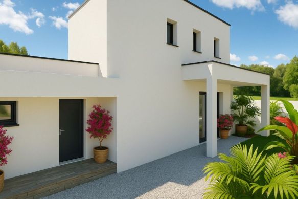 Terrain + maison neuve à Bessan 34550