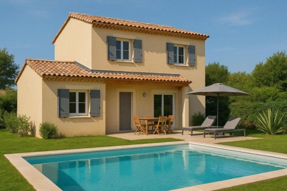 Maison neuve à étage de 110 m² avec garage sur terrain de 625 m² à Paradou, proche écoles et commodités