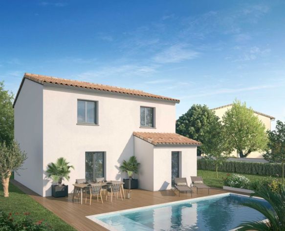 Maison contemporaine économique  sur terrain viabilisé 338 m² à Ceyras 34800