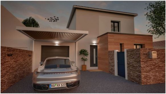 Maison neuve 5 pièces 120m2 contemporaine et garage