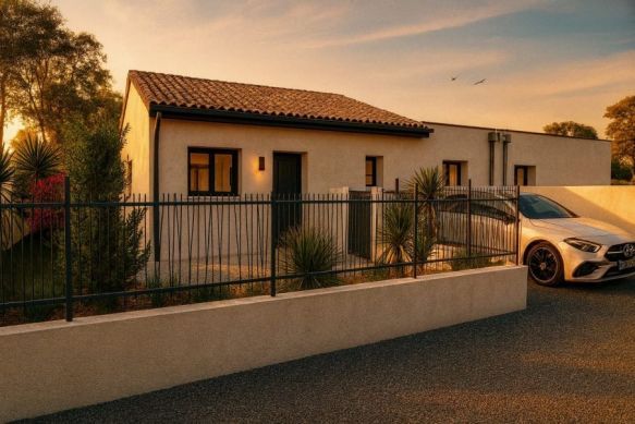 Villa de plain pied + terrain à Montagnac (34530)