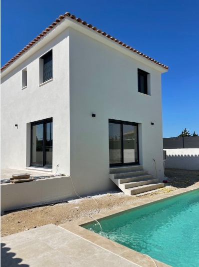 Maison neuve contemporaine 4 pièces à étage sur terrain 340m2 à Beaulieu (34160)
