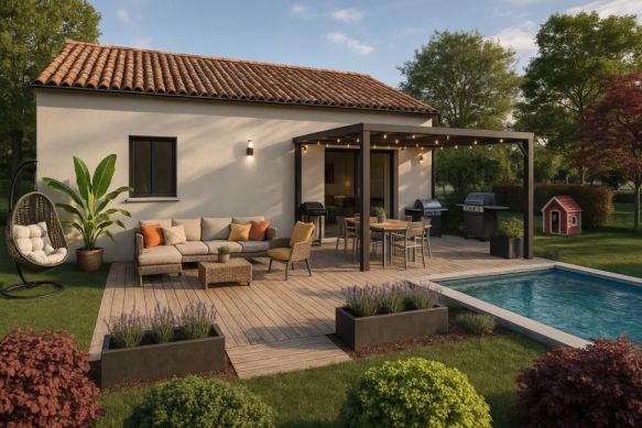 maison T4 + terrain 350 m2 à Montagnac