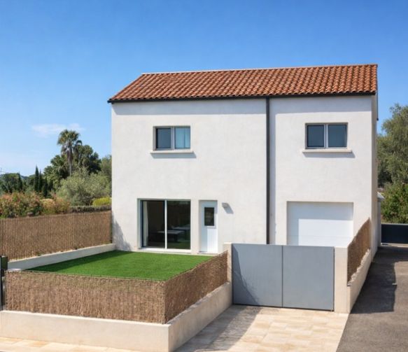 Maison neuve 90 m² avec garage à Plaissan 34230 terrain viabilisé 239 m²