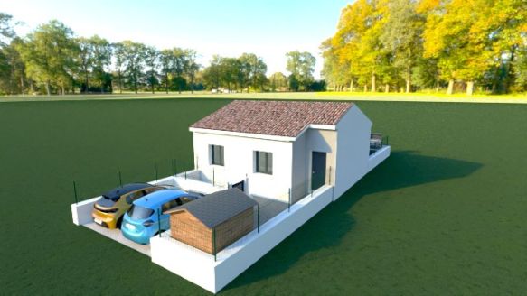 Maison neuve 50 m² à La Calmette 30190 – Terrain 185 m², permis accepté et construction CCMI