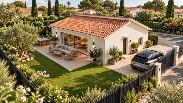 Maison neuve plain pied à saint brès sur parcelle de 300m2