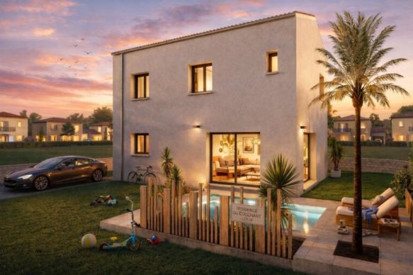 Maison contemporaine 90 m² avec terrain 400 m² à Saint-Jean-de-Védas centre, proche écoles et transports, idéal primo-accédants et investissement