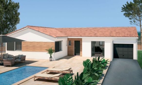 Maison neuve plain pied de 70m2 sur terrain de 390m2 au calme à Nimes