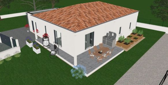 Maison neuve 4 pièces avec garage sur grand terrain à Salindres, proche écoles et commodités