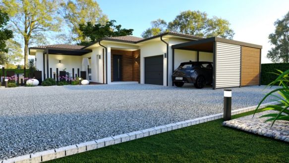 villa plain pied moderne 100m2 et garage sur une parcelle de 542m2 viabilisé proche centre Mazan