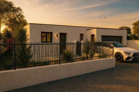 Villa neuve de plain pied avec garage + terrain à Agde (34300)