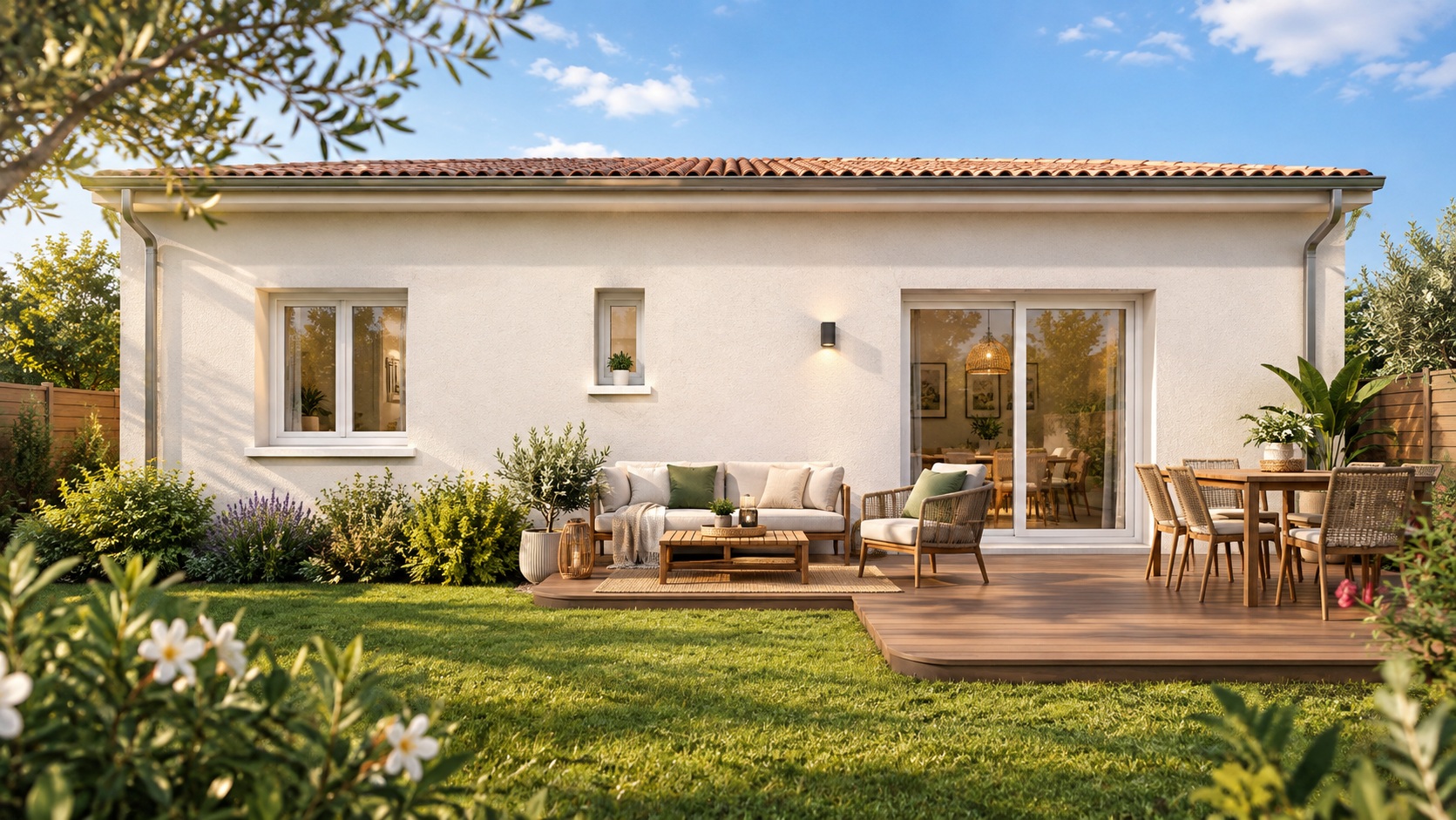 Maison neuve contemporaine 80 m² à Bessan (34550) avec terrain 340 m², 3 chambres et garage