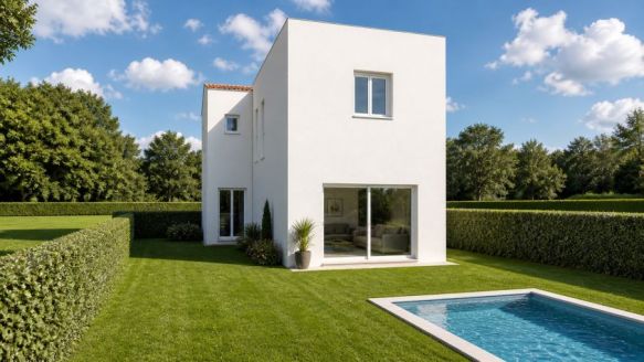 Maison neuve 105 m² avec 3 chambres et garage sur terrain viabilisé de 639 m² à Charleval, projet optimisé et cadre privilégié