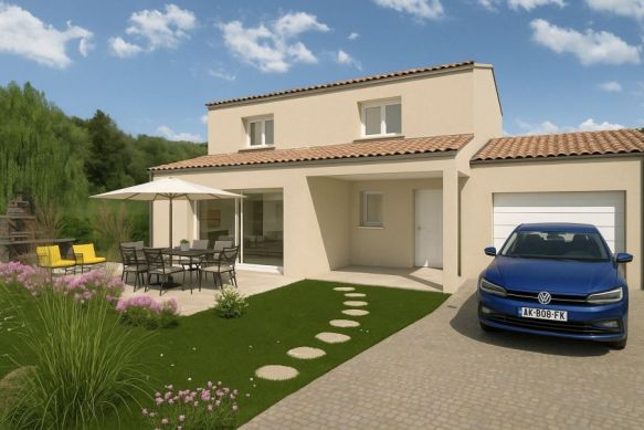 Maison familiale neuve de 120 m² avec 4 chambres à Rognac, terrain viabilisé de 936 m² proche commodités