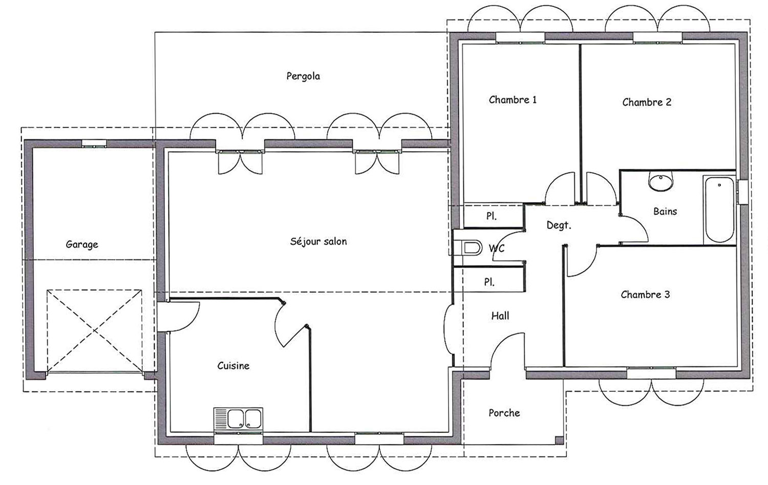 Maison Contemporaine Plain Pied Chene Avec Plans Maisons Bati France Constructeur Individuelle Languedoc Roussillon Maison Contemporaine Plain Pied Chene