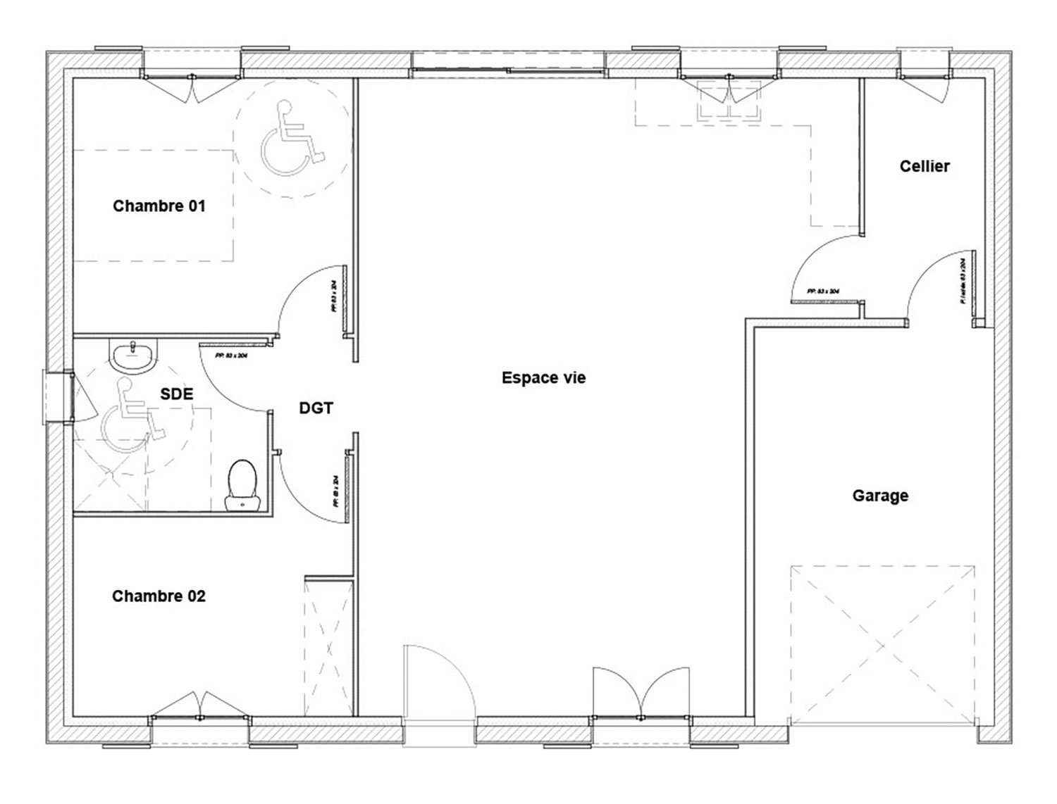 Top 97+ imagen plan maison plain pied 100m2 - fr.thptnganamst.edu.vn