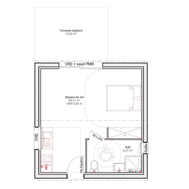 Cocoon 1 - Studio de jardin - Plan - Maisons Bati-France