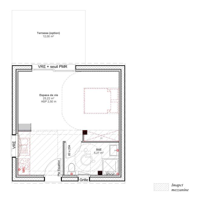 Cocoon 1B - Studio de jardin - Plan - Maisons Bati-France
