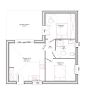 Cocoon 5 - Plan - 50 m² - 2 chambres - grande terrasse - Maisons Bati-France