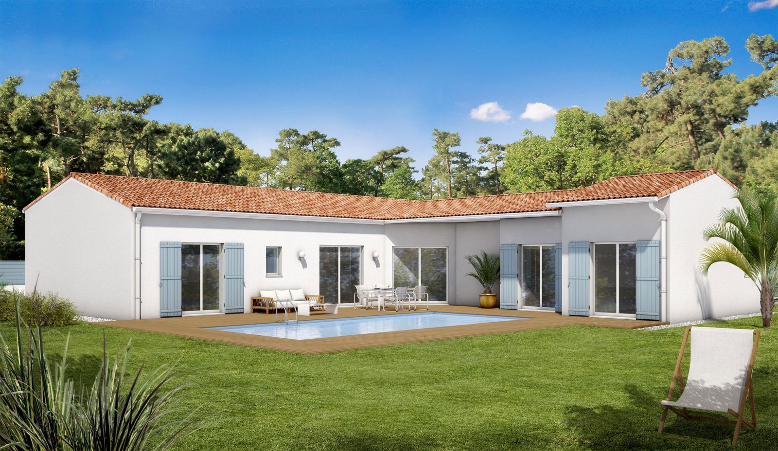 Modèle de maison Oléron de plain-pied - 146 m² - Maisons Bati-France