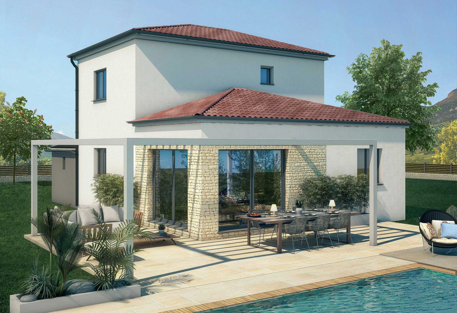 Modèle de maison contemporain à étage - Modèle Life - Maisons Bati-France
